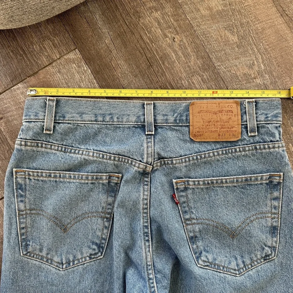Vintage 90s Levi's 505 Jeans Mens 32x30 Blue Straight Leg USA Made Medium Wash